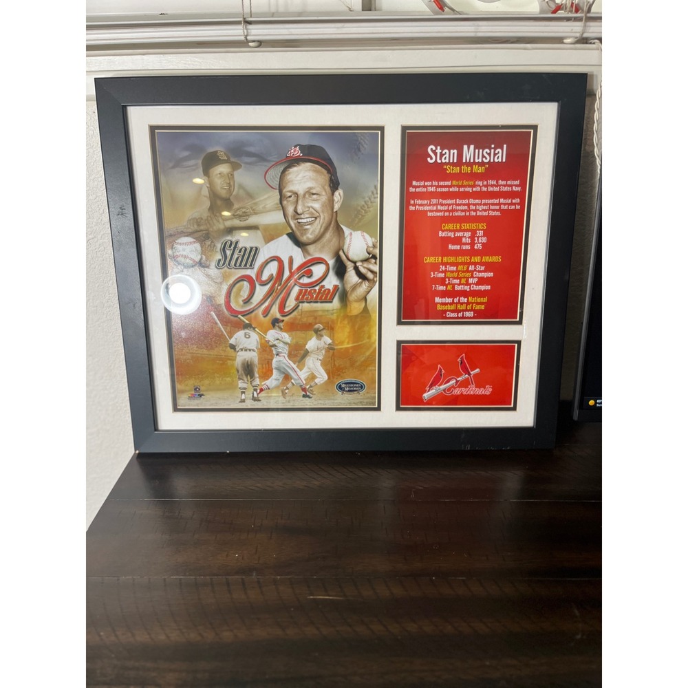 Stan Musial St. Louis Cardinals Framed MLB Collage Stan the Man Memorabilia